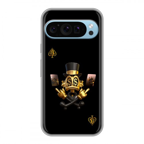 Дизайнерский силиконовый чехол для Google Pixel 9 Золотой скрудж макдак