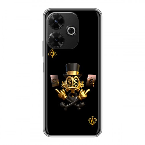 Дизайнерский силиконовый чехол для RedMi 13 4G Золотой скрудж макдак