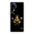Дизайнерский силиконовый чехол для Vivo V40 5G Золотой скрудж макдак