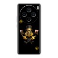 Дизайнерский силиконовый чехол для Vivo X100 Золотой скрудж макдак