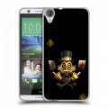 Дизайнерский силиконовый чехол для HTC Desire 820 Золотой скрудж макдак