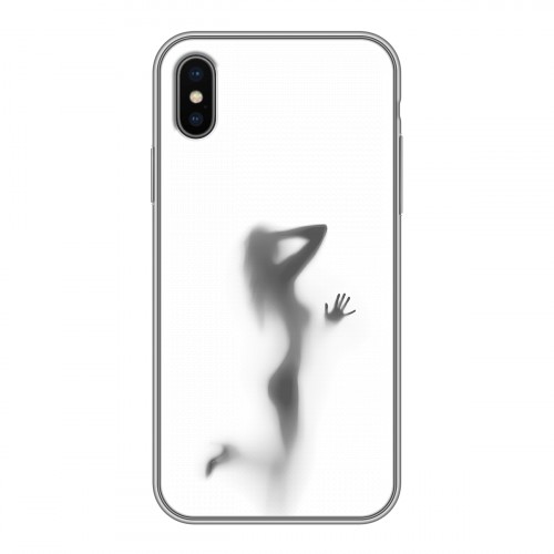 Дизайнерский силиконовый чехол для Iphone x10 Силуэт