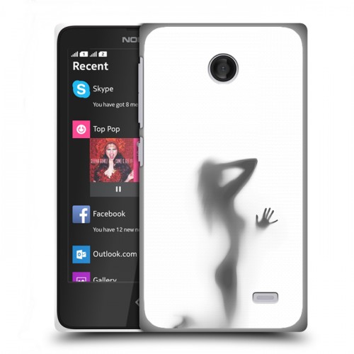 Дизайнерский пластиковый чехол для Nokia X Силуэт