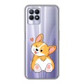 Полупрозрачный дизайнерский силиконовый чехол для Realme 8i Корги
