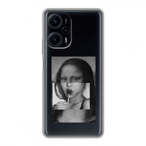 Полупрозрачный дизайнерский пластиковый чехол для XIaomi Poco F5 Мона Лиза