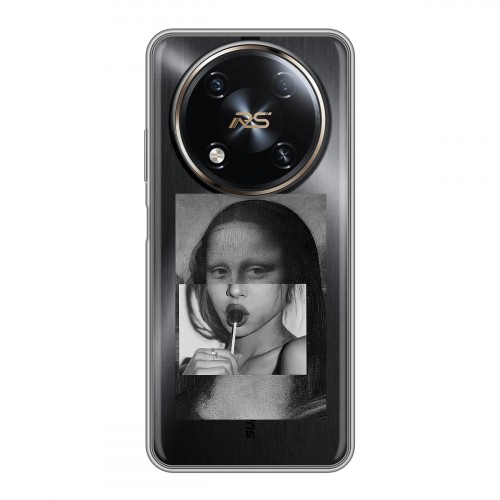 Полупрозрачный дизайнерский силиконовый чехол для Itel RS4 Мона Лиза