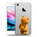 Полупрозрачный дизайнерский пластиковый чехол для Iphone 8 Медведь