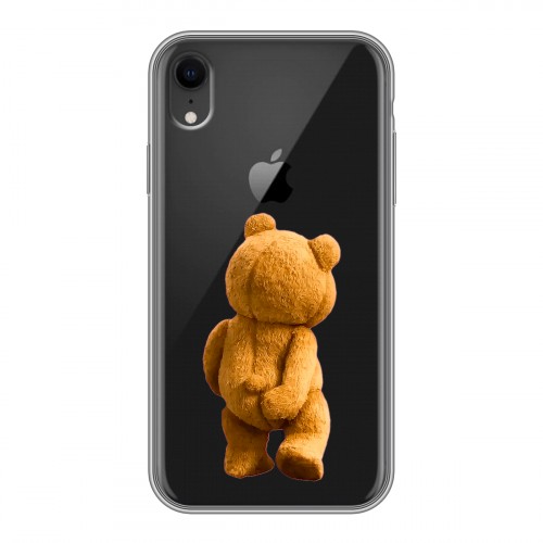 Полупрозрачный дизайнерский пластиковый чехол для Iphone Xr Медведь