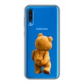 Полупрозрачный дизайнерский пластиковый чехол для Samsung Galaxy A50 Медведь