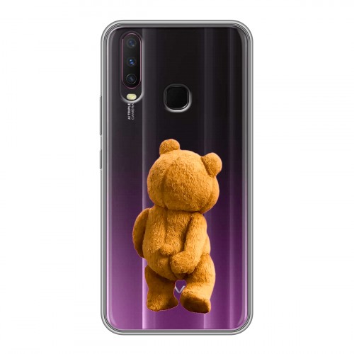 Полупрозрачный дизайнерский силиконовый с усиленными углами чехол для Vivo Y17 Медведь