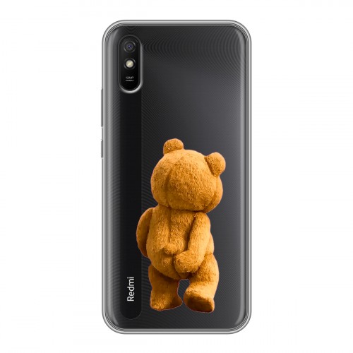 Полупрозрачный дизайнерский силиконовый чехол для Xiaomi RedMi 9A Медведь