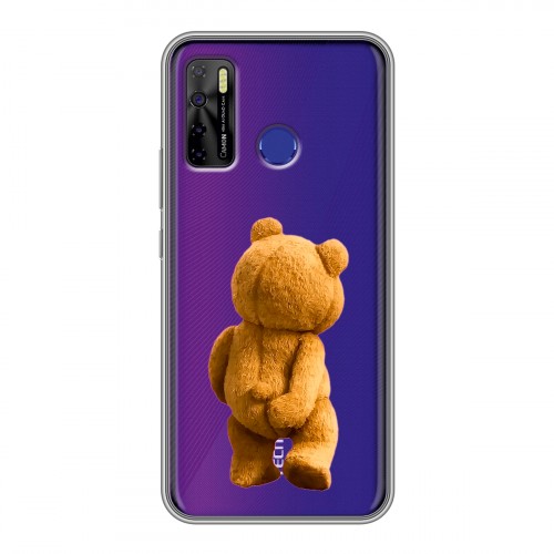 Полупрозрачный дизайнерский силиконовый чехол для Tecno Camon 15 Медведь