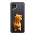 Полупрозрачный дизайнерский пластиковый чехол для Samsung Galaxy A12 Медведь