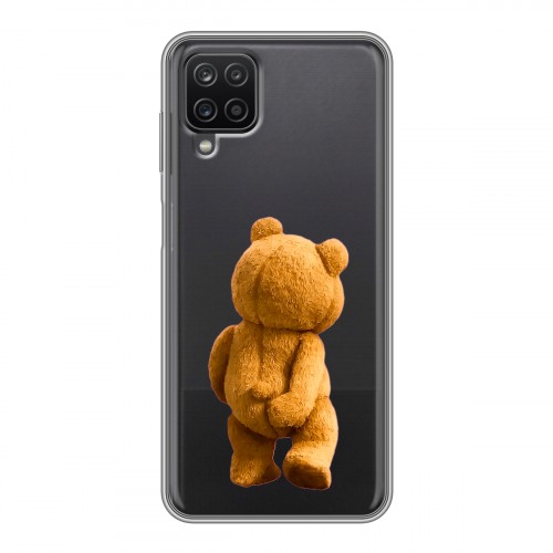 Полупрозрачный дизайнерский пластиковый чехол для Samsung Galaxy A12 Медведь