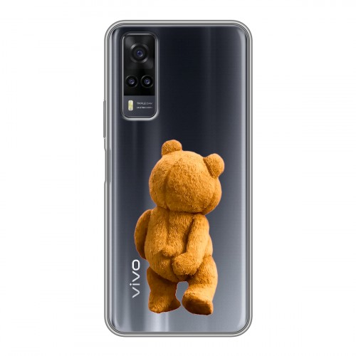 Полупрозрачный дизайнерский пластиковый чехол для Vivo Y31 Медведь