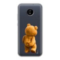 Полупрозрачный дизайнерский пластиковый чехол для Nokia C20 Медведь
