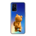 Полупрозрачный дизайнерский силиконовый с усиленными углами чехол для OPPO A55 Медведь