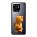 Полупрозрачный дизайнерский пластиковый чехол для Xiaomi Redmi 10C Медведь