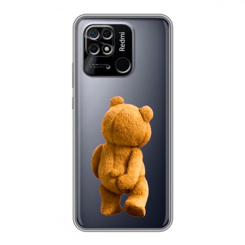 Полупрозрачный дизайнерский пластиковый чехол для Xiaomi Redmi 10C Медведь
