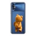 Полупрозрачный дизайнерский силиконовый чехол для Tecno Spark 8P Медведь
