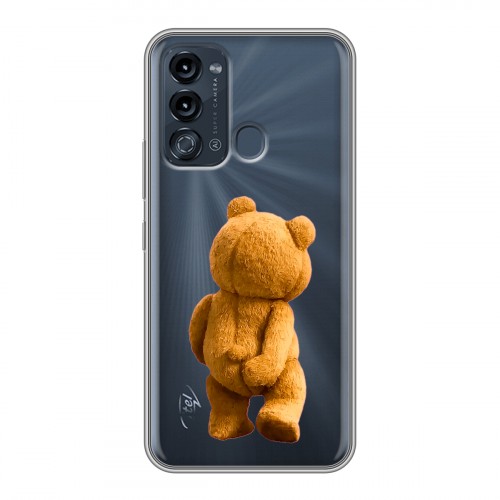 Полупрозрачный дизайнерский силиконовый чехол для Itel Vision 3 Медведь