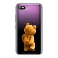 Полупрозрачный дизайнерский силиконовый с усиленными углами чехол для Itel A25 Медведь