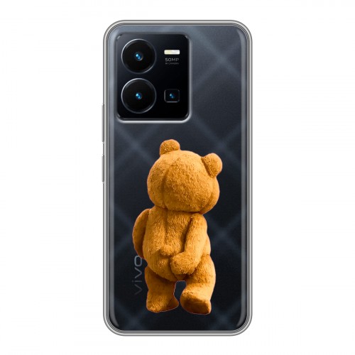 Полупрозрачный дизайнерский силиконовый чехол для Vivo Y35 Медведь