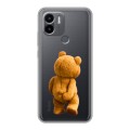 Полупрозрачный дизайнерский силиконовый чехол для Xiaomi Redmi A1 Plus Медведь