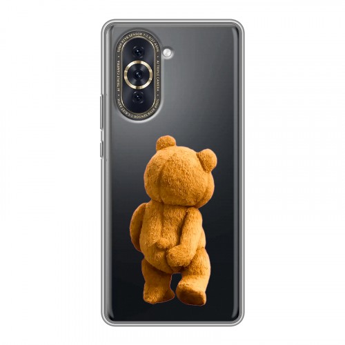 Полупрозрачный дизайнерский пластиковый чехол для Huawei Nova 10 Медведь