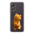 Полупрозрачный дизайнерский пластиковый чехол для OPPO A17 Медведь