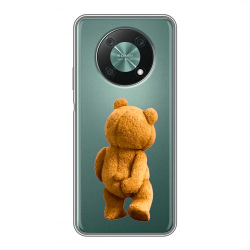 Полупрозрачный дизайнерский силиконовый чехол для Huawei Nova Y90 Медведь