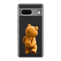 Полупрозрачный дизайнерский пластиковый чехол для Google Pixel 7 Медведь