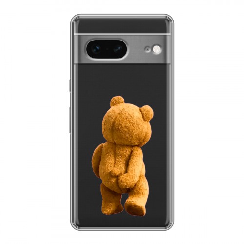 Полупрозрачный дизайнерский пластиковый чехол для Google Pixel 7 Медведь