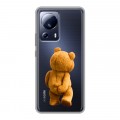 Полупрозрачный дизайнерский силиконовый с усиленными углами чехол для Xiaomi 13 Lite Медведь