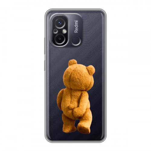 Полупрозрачный дизайнерский пластиковый чехол для Xiaomi RedMi 12C Медведь