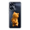 Полупрозрачный дизайнерский силиконовый чехол для Realme C55 Медведь