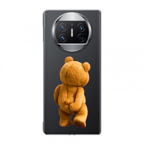 Полупрозрачный дизайнерский пластиковый чехол для Huawei Mate X3 Медведь