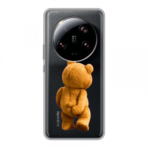 Полупрозрачный дизайнерский пластиковый чехол для Xiaomi 13 Ultra Медведь