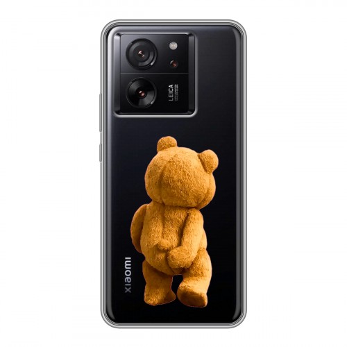 Полупрозрачный дизайнерский пластиковый чехол для Xiaomi 13T Медведь