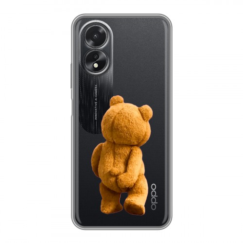 Полупрозрачный дизайнерский пластиковый чехол для OPPO A38 4G Медведь