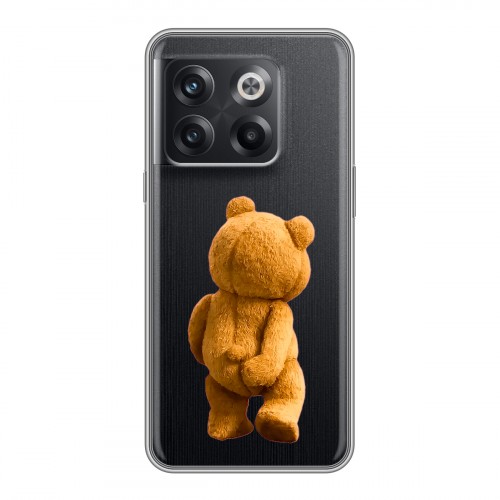 Полупрозрачный дизайнерский пластиковый чехол для OnePlus 10T Медведь