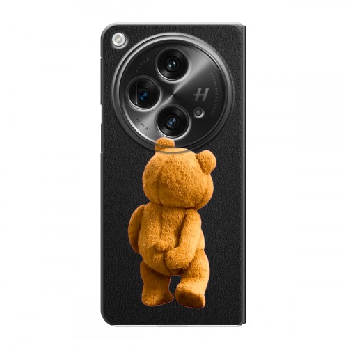 Полупрозрачный дизайнерский пластиковый чехол для OPPO Find N3 Медведь