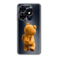 Полупрозрачный дизайнерский пластиковый чехол для Tecno Spark Go 2024 Медведь