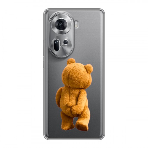 Полупрозрачный дизайнерский пластиковый чехол для OPPO Reno 11 Медведь