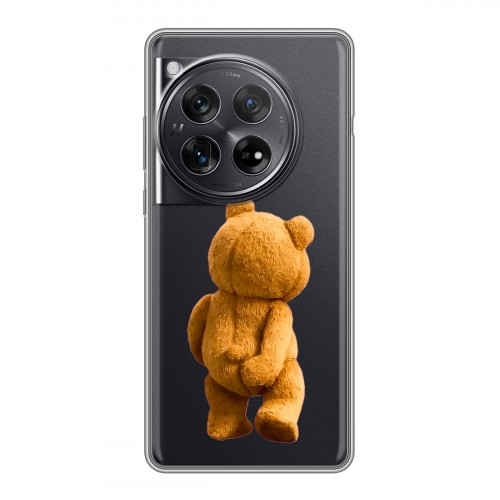 Полупрозрачный дизайнерский пластиковый чехол для OnePlus 12 Медведь