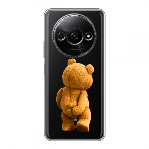 Полупрозрачный дизайнерский пластиковый чехол для Xiaomi RedMi A3 Медведь