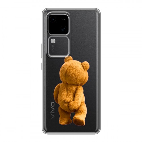 Полупрозрачный дизайнерский пластиковый чехол для Vivo V30 5G Медведь