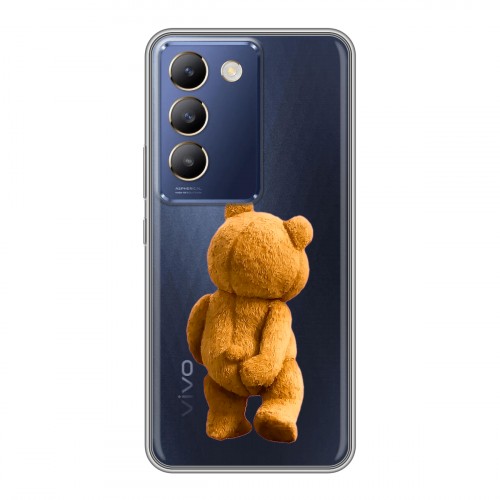 Полупрозрачный дизайнерский пластиковый чехол для Vivo V30 Lite Медведь