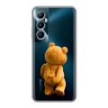 Полупрозрачный дизайнерский пластиковый чехол для Realme C65 Медведь