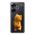 Полупрозрачный дизайнерский пластиковый чехол для Xiaomi Redmi Turbo 3 Медведь